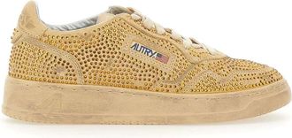 Autry Sneakers, female, Yellow, Size: 10 US Medalist Low Crystal
