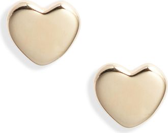 Anzie Jac + Jo Icon Heart Stud Earrings in Gold at Nordstrom