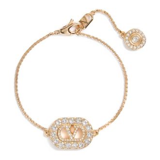 Valentino Garavani Accessoires, Dames, Geel, M, VLogo Signature Armband