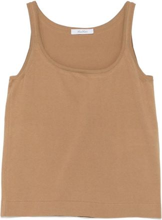 Max Mara Beige Scoop Neck Top