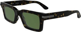 Calvin Klein Acetate Rechthoek Zonnebril - unisex - Zonnebrillen - Bruin - 51 MM - Accessoires