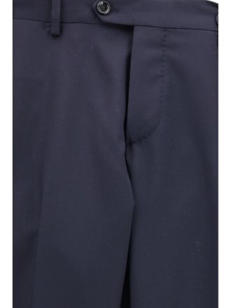 Lardini Mens Suit Iconic Virgin Wool Blue Fleece Suits