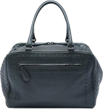 Bottega Veneta Pre-owned Bottega Veneta Intrecciato Trimmed Goatskin Madras Brera Handbag Ladies 5MVAN2DEE3298ASD