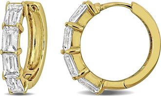 Delmar Semiprecious Stone Hoop Earrings in White at Nordstrom Rack
