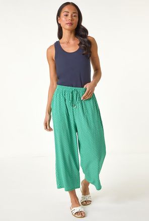 Roman Geometric Cropped Trouser
