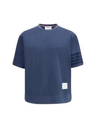 Thom Browne 4-Bar T-Shirt - Navy