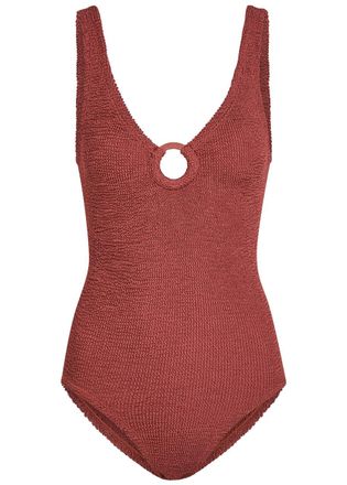 Hunza G Celine Crinkle Swimsuit - Pink - One Size