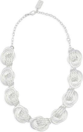 Karine Sultan Knot Link Collar Necklace in Silver at Nordstrom Rack