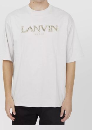 Lanvin cotton oversized logo-embroidered t-shirt