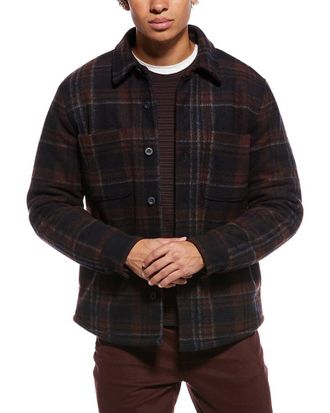 Vince Plaid Shirt Jacket