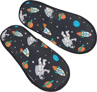 Generic Women Men House Slippers Space Slippers Adults Comfy Winter Shoes For Indoor Outdoor, For Hotel, Travel, Home, M