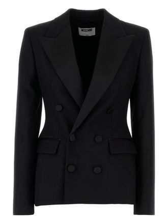 Moschino Wollen blazer met dubbele rij knopen - Zwart