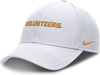 Nike Tennessee On-Field Rise Gameday Nike Mens Dri-FIT College Trucker Adjustable Hat in White | NC9410AUTN-ZU5
