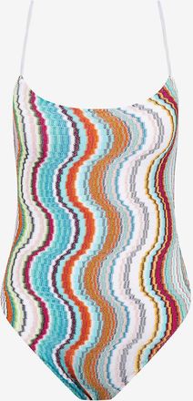 Missoni Strick-Badeanzug mit psychedelischen Motiven