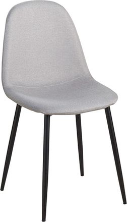 Regalos Miguel Sillas Comedor - Silla Black Teok Tela - Gris Claro