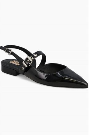 Mia Womens Aree Patten Slingback Flats In Black
