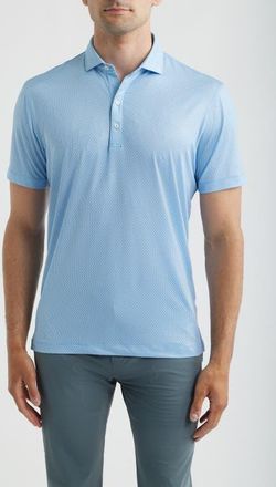 Johnnie-O Tile Neat Performance Jersey Polo in Sailor at Nordstrom, Size Xx-Large