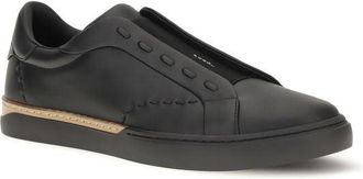 Fendi Mens Black Calf Leather Bos Taurus Sneakers