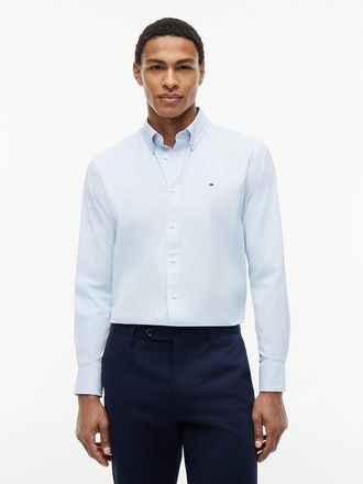 Tommy Hilfiger Mens Regular Fit TH Performance Shirt - Blue - XXXL