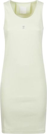 Givenchy Tanktop Mini Jurk - Dames - Korte kleedjes - Groen - L - Katoen - Kleedjes