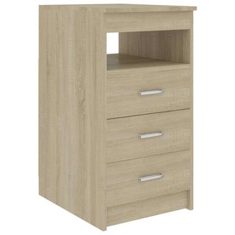 vidaXL Vidaxl - Cajonera De Madera Contrachapada Color Roble Sonoma 40x50x76 Cm