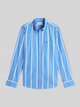 Tommy Hilfiger Regular Fit Freizeithemd aus reiner Baumwolle in Bleu, Gr&ouml;&szlig;e XXL