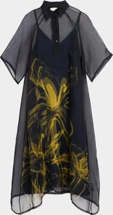 Love Birds Selene Floral-Print Tulle Maxi Dress