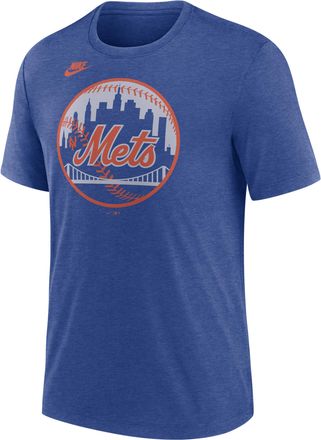 Nike New York Mets Cooperstown Logo Nike Mens MLB T-Shirt in Blue | NJFDEX49M98-70U