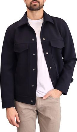 Bagatelle Double Face Performance Twill Trucker Jacket in Navy at Nordstrom, Size X-Large