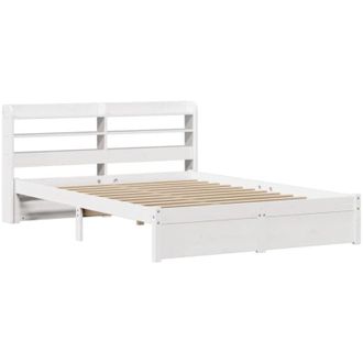 vidaXL Vidaxl - Bed Frame with Headboard without Mattress White 160x200 cm