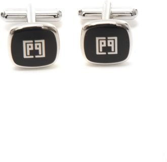 Gemelli Da Uomo In Ottone Con Design A Treccia - COLLAR AND CUFFS LONDON, Colori Nero E Argento, In Scatola Regalo