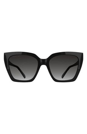 Kendra Scott Dira 56mm Gradient Tea Cup Sunglasses in Black at Nordstrom