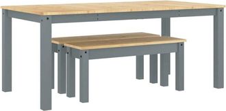 vidaXL Vidaxl - Juego De Comedor Panama 3 Pzas Madera Maciza De Pino Gris