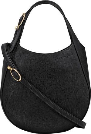 Longchamp Le Foulonn&eacute; Leather Top Handle Crossbody Bag in Black at Nordstrom