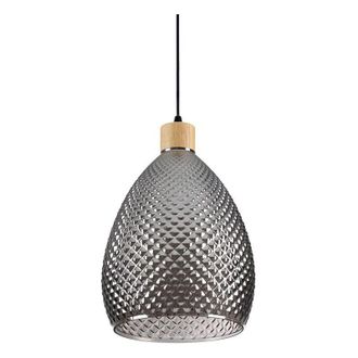 Ideal Lux Sospensione Contemporanea Bergen-1 Vetro Fumè 1 Luce E27