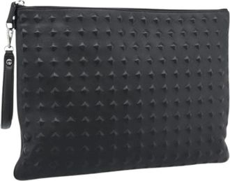 MCM Pre-owned Clutch Bag - Dames - Vintage Clutch - Zwart - ONE Size - Leer - Vintage