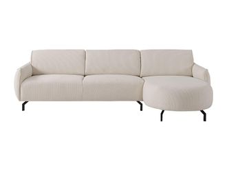 VENTE-UNIQUE.COM Sof&aacute; rinconera tela beige
