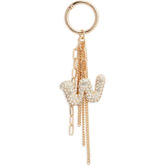 Chelsea28 Pav&eacute; Crystal Inital Bag Charm in W- Clear- Gold at Nordstrom