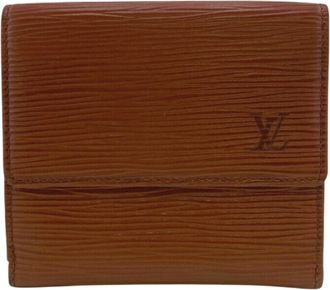Louis Vuitton Brown Kenyan Brown Leather Wallet (Tri-Fold) (Pre-Owned)