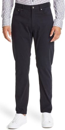 W.R.K Leone Slim Straight Leg Twill Pants in Black at Nordstrom, Size 38