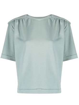 Remain round neck short-sleeved T-shirt - Blue