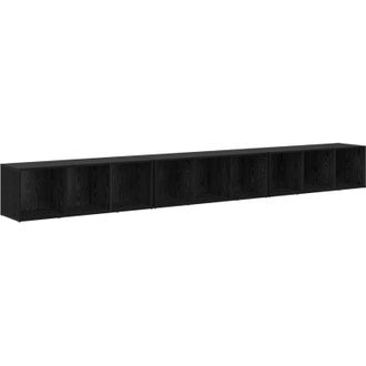 vidaXL Vidaxl - Gabinete De Tv 3 Pcs Roble Negro 37 X 35 X 107.5 Cm