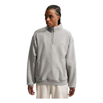 Nike Solo Swoosh Fleece Quarter-Zip Top - Heren - Sport - Grijs - Maat: XL Fleece