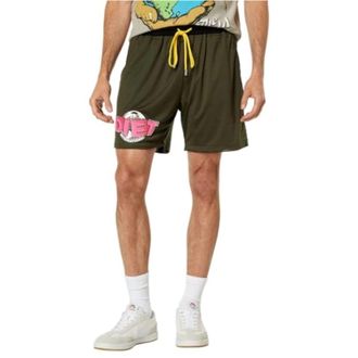 Diet Starts Monday Globe Mesh Shorts Mens Green Graphic Drawstring FROG296
