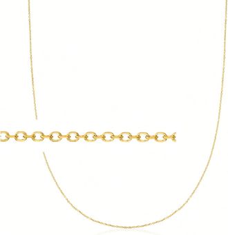 Ross-Simons 0.8mm 14kt Yellow Gold Cable Chain Necklace