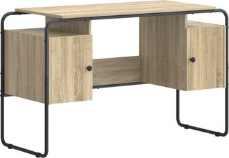 vidaXL Escritorio Con Almacenamiento Roble Sonoma 120 X 50,5 X 75,5 Cm Vidaxl