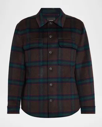 Vince Men & apos;s Plaid Shirt Jacket