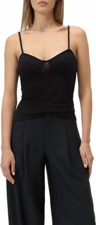 Closed Lingerie Top In Black