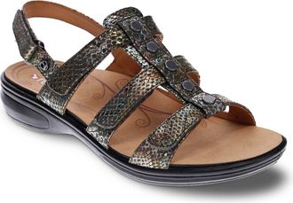 Revere Comfort Shoes Womens Toledo Sandals In Peacock Python