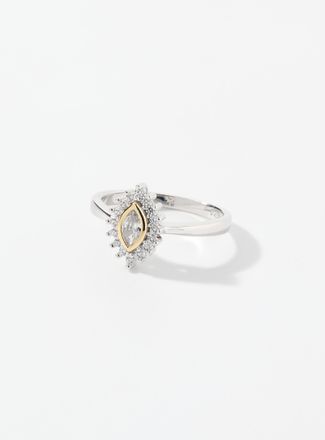 Simons Womens Shimmery oval assembly ring